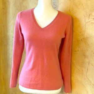 Cashmere Ann Taylor V neck classic sweater.